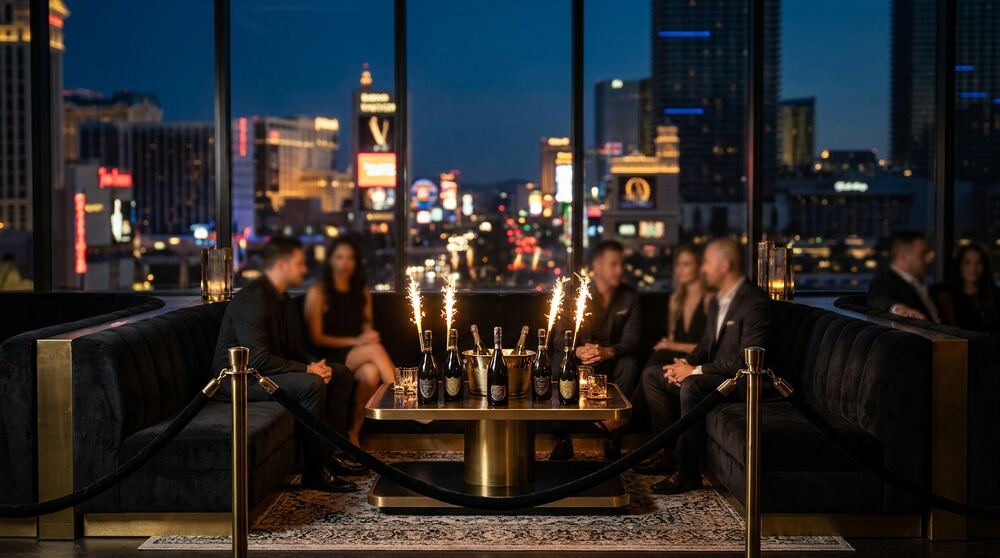 Las Vegas VIP bottle service table